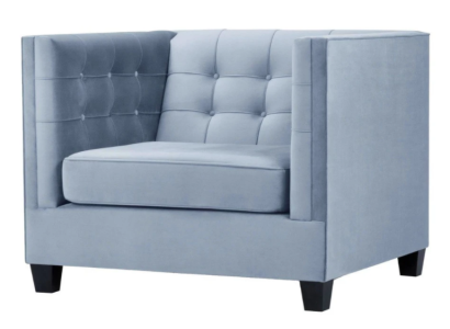 Blue he Chesterfield Armchair Living room Textile Fabric Creative Furniture Modern